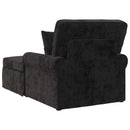 Chaise lounge med volant med pude Sort 157 x 91 x 91 cm ARES