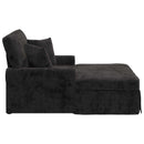 Chaise lounge med volant med pude Sort 157 x 91 x 91 cm ARES