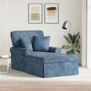 Chaise lounge med volant med pude Blå 157 x 91 x 91 cm ARES