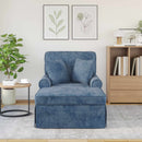 Chaise lounge med volant med pude Blå 157 x 91 x 91 cm ARES