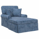 Chaise lounge med volant med pude Blå 157 x 91 x 91 cm ARES