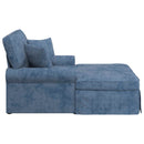 Chaise lounge med volant med pude Blå 157 x 91 x 91 cm ARES