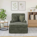 Chaise lounge med volant med pude Grøn 157 x 91 x 91 cm ARES