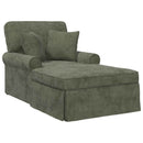 Chaise lounge med volant med pude Grøn 157 x 91 x 91 cm ARES