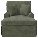 Chaise lounge med volant med pude Grøn 157 x 91 x 91 cm ARES