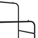 Tøjstativ med hylde med hjul Sort 80 x 53 x 156 cm