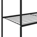 Tøjstativ med hylde med hjul Sort 80 x 53 x 156 cm