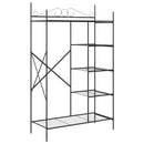 Åben Garderobe med hylde Sort 104,5 x 45 x 172 cm Stål