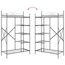 Åben Garderobe med hylde Sort 104,5 x 45 x 172 cm Stål