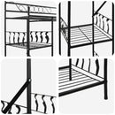 Åben Garderobe med hylde Sort 101 x 43 x 188 cm Stål