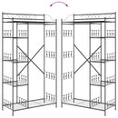 Åben Garderobe med hylde Sort 101 x 43 x 188 cm Stål