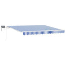 Utrækkelig Markise Blå og Hvid 350 x 250 cm