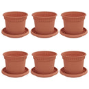 Plantepotter 6 pcs Mursten Rød Ø 12,5 x 10 cm Plastik