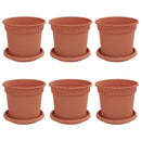 Plantepotter 6 pcs Mursten Rød Ø 15 x 12 cm Plastik