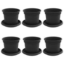 Plantepotter 6 pcs Sort Ø 12,5 x 10 cm Plastik