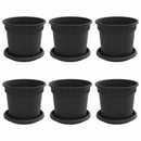 Plantepotter 6 pcs Sort Ø 15 x 12 cm Plastik