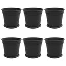 Plantepotter 6 pcs Sort Ø 19 x 16 cm Plastik