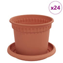 Plantepotter 24 pcs Mursten Rød Ø 12,5 x 10 cm Plastik