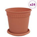 Plantepotter 24 pcs Mursten Rød Ø 17 x 14 cm Plastik