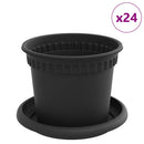 Plantepotter 24 pcs Sort Ø 12,5 x 10 cm Plastik