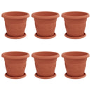 Plantepotter 6 pcs Mursten Rød Ø 22 x 18 cm Plastik