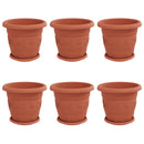 Plantepotter 6 pcs Mursten Rød Ø 30 x 25 cm Plastik