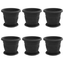 Plantepotter 6 pcs Sort Ø 22 x 18 cm Plastik