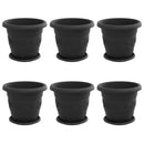 Plantepotter 6 pcs Sort Ø 26 x 21.5 cm Plastik