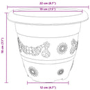 Plantepotter 24 pcs Mursten Rød Ø 22 x 18 cm Plastik