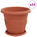 Plantepotter 24 pcs Mursten Rød Ø 26 x 21.5 cm Plastik