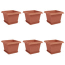 Plantepotter 6 pcs Mursten Rød 23 x 23 x 17,5 cm Plastik