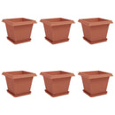 Plantepotter 6 pcs Mursten Rød 33 x 33 x 26 cm Plastik
