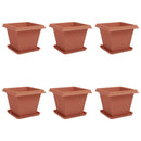 Plantepotter 6 pcs Mursten Rød 38 x 38 x 30 cm Plastik