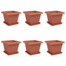 Plantepotter 6 pcs Mursten Rød 43 x 43 x 33,5 cm Plastik