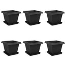 Plantepotter 6 pcs Sort 38 x 38 x 30 cm Plastik