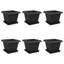 Plantepotter 6 pcs Sort 43 x 43 x 33,5 cm Plastik