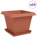 Plantepotter 24 pcs Mursten Rød 43 x 43 x 33,5 cm Plastik