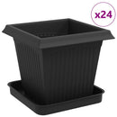Plantepotter 24 pcs Sort 16 x 16 x 14 cm Plastik