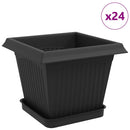 Plantepotter 24 pcs Sort 20 x 20 x 16 cm Plastik