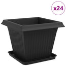 Plantepotter 24 pcs Sort 38 x 38 x 30 cm Plastik