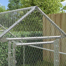 Hønsebur Sølv 400 x 170 x 177 cm Galvaniseret stål