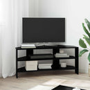 HjørneTVskab 102x40,5x45cm Sort Konstrueret træ
