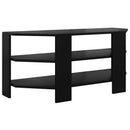 HjørneTVskab 102x40,5x45cm Sort Konstrueret træ