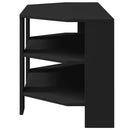 HjørneTVskab Sort 102x40,5x45cm Konstrueret træ