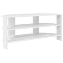 HjørneTVskab Højglans Hvid 102x40,5x45cm Konstrueret træ