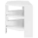 HjørneTVskab Højglans Hvid 102x40,5x45cm Konstrueret træ