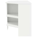 HjørneTVskab 102 x 40,5 x 45 cm Hvid Konstrueret træ