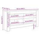 HjørneTVskab Sonoma eg 102 x 40,5 x 45 cm Konstrueret træ