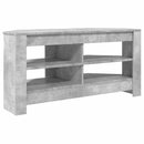 HjørneTVskab Beton Grå 102 x 40,5 x 45 cm Konstrueret træ