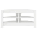 HjørneTVskab Højglans Hvid 102 x 40,5 x 45 cm Konstrueret træ